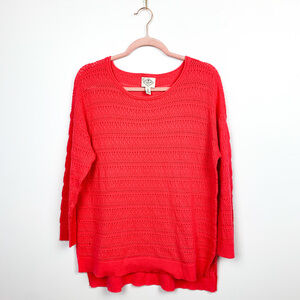 St. John's Bay Long Sleeve Hot Pink Knit Sweater